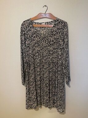 Black and White Patterned Dress